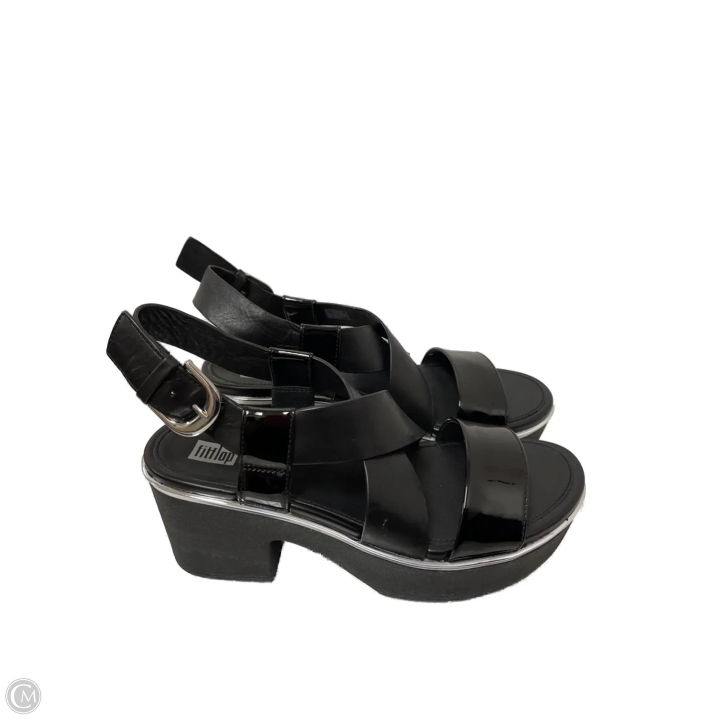 Sandals Heels Block By Fitflop In Blue, Size: 7