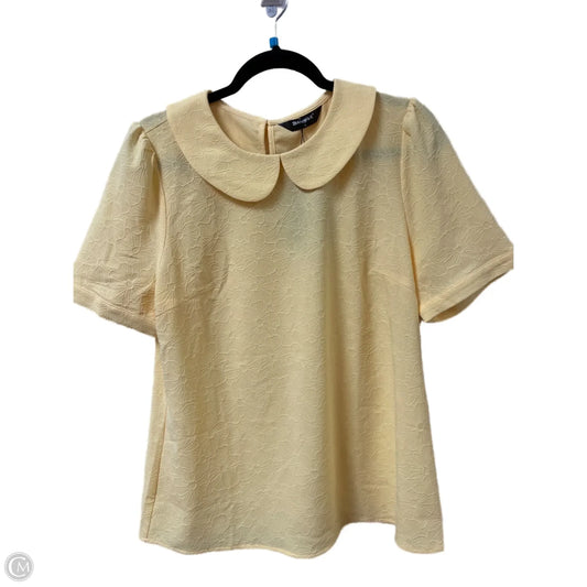 Top Short Sleeve By Allegra K In Yellow, Size: L