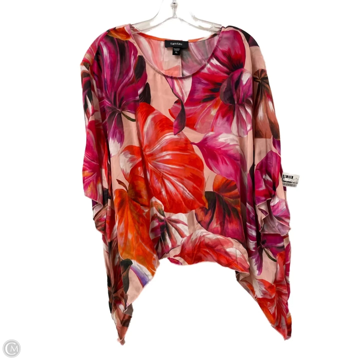 Top Long Sleeve By Karen Kane In Pink, Size: Xl