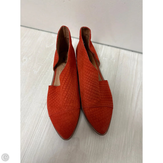 Boots Ankle Flats By Free People In Orange, Size: 6.5