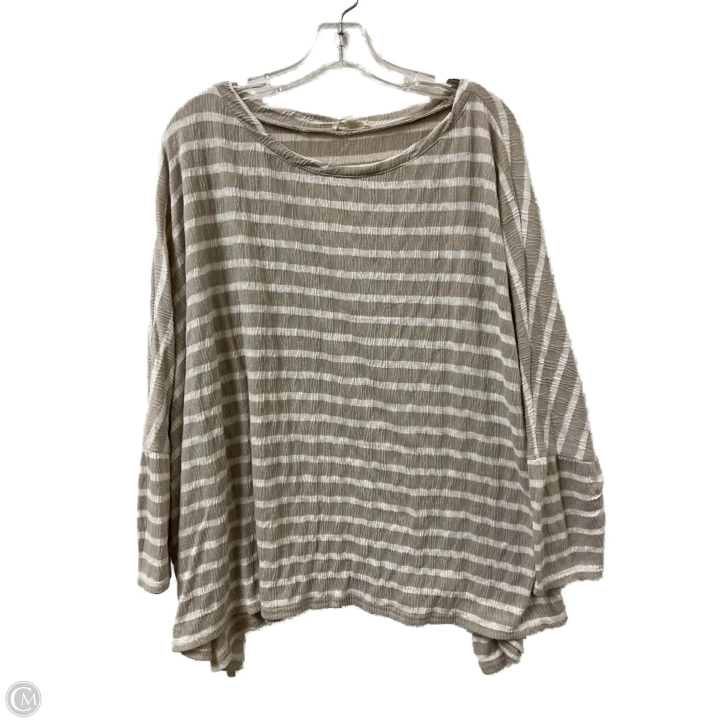 Top Long Sleeve By Easel In Grey, Size: S