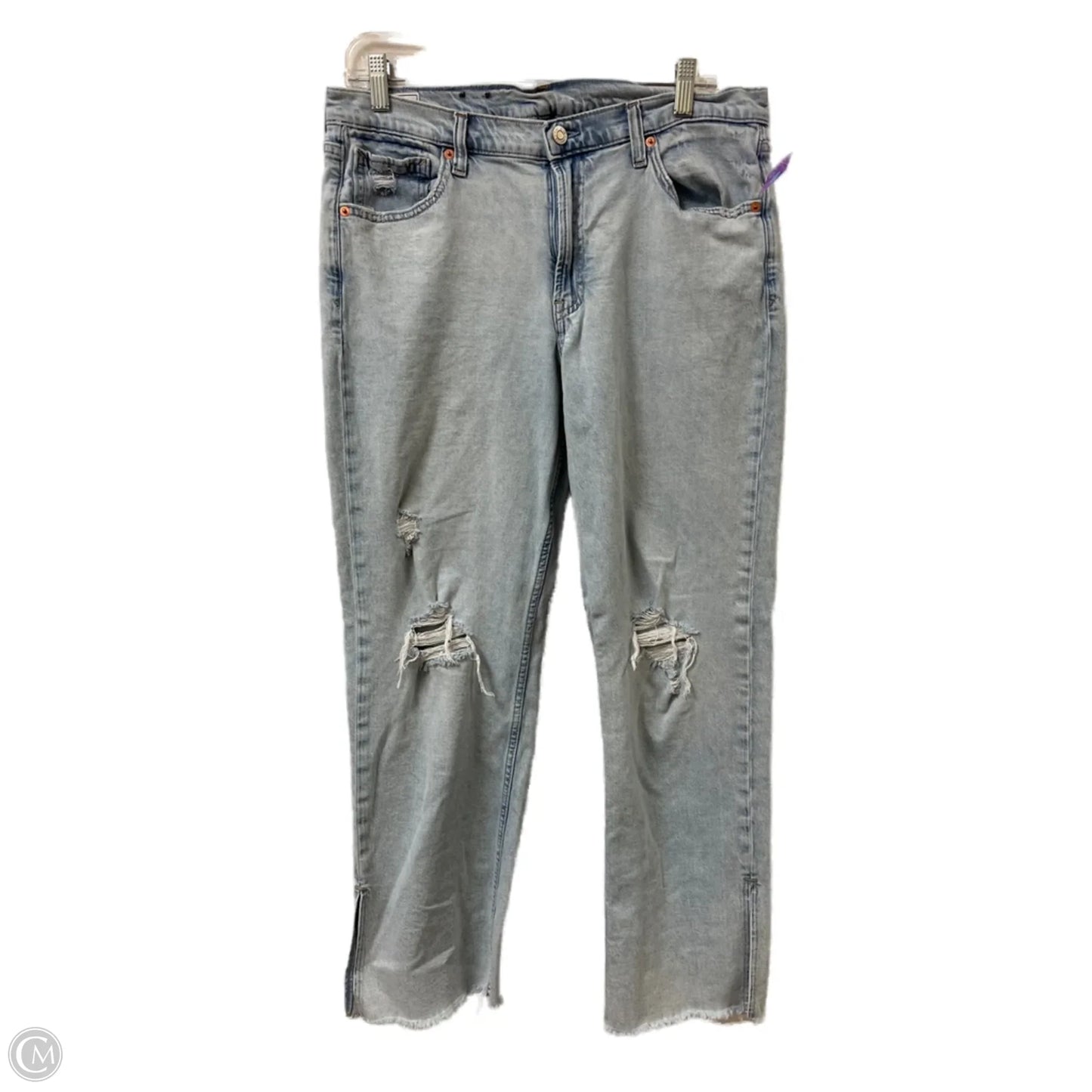 Jeans Straight By Gap In Blue Denim, Size: 12
