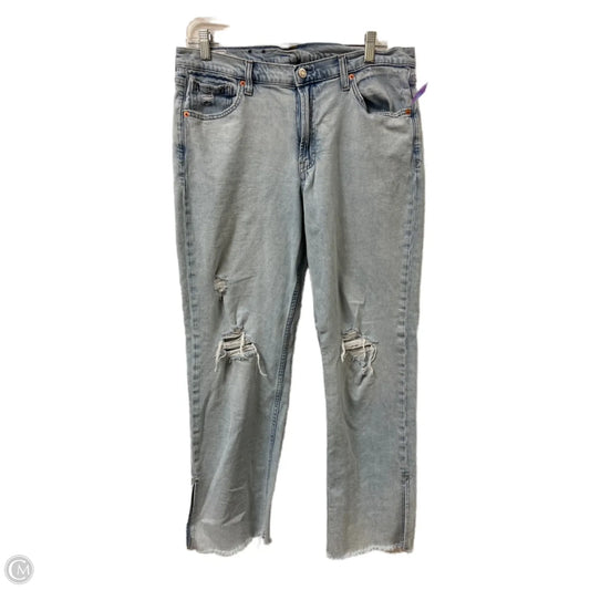 Jeans Straight By Gap In Blue Denim, Size: 12
