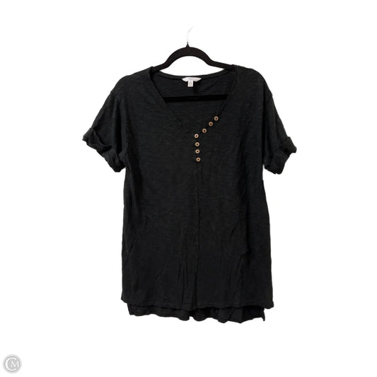 Top Short Sleeve By Time And Tru In Black, Size: M