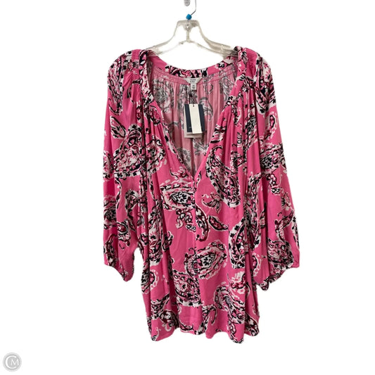 Top Long Sleeve By Crown And Ivy In Pink, Size: 4x