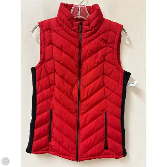 Vest Puffer & Quilted By Calvin Klein In Red, Size: S