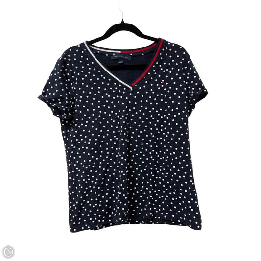Top Short Sleeve By Tommy Hilfiger In Navy, Size: L