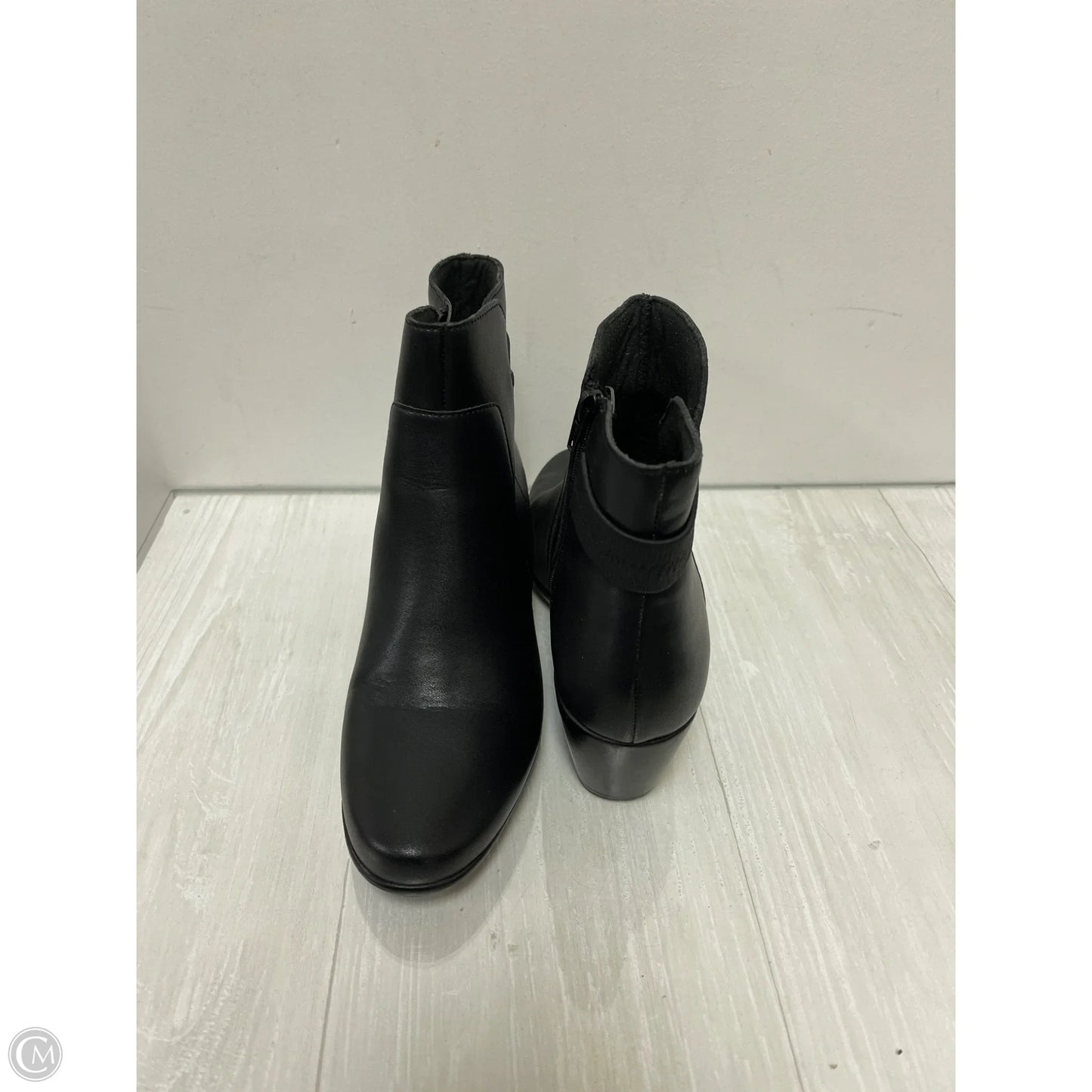 Boots Ankle Heels By Clarks In Black, Size: 10