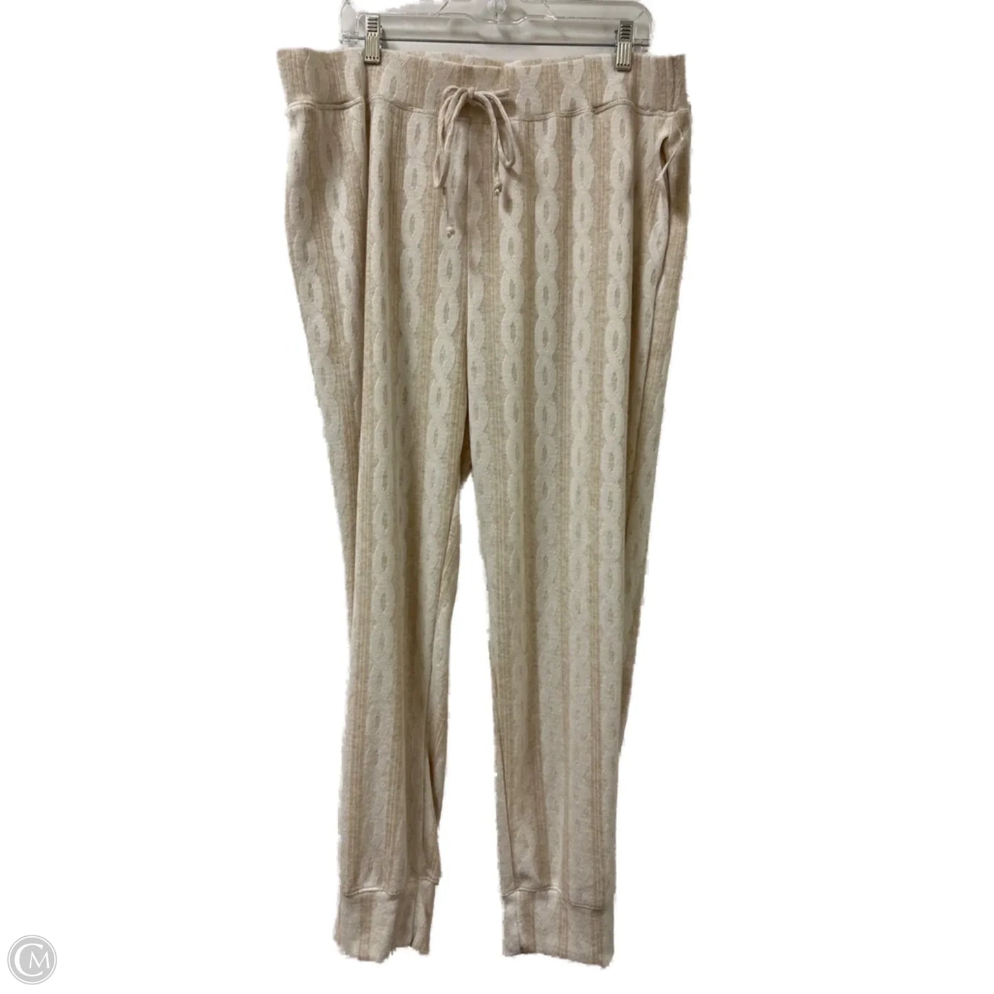 Pants Lounge By Clothes Mentor In Cream, Size: 3x