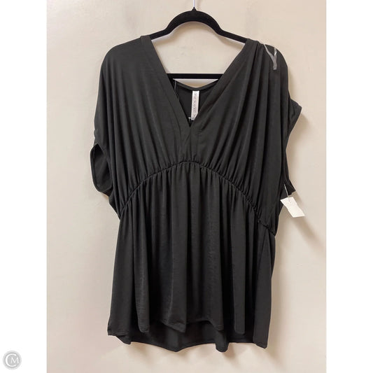 Top Short Sleeve By Clothes Mentor In Black, Size: 2x
