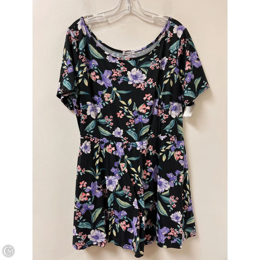 Dress Casual Short By White Birch In Floral Print, Size: 3x