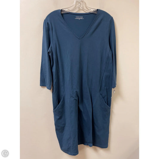 Dress Casual Midi By Eileen Fisher In Blue, Size: S