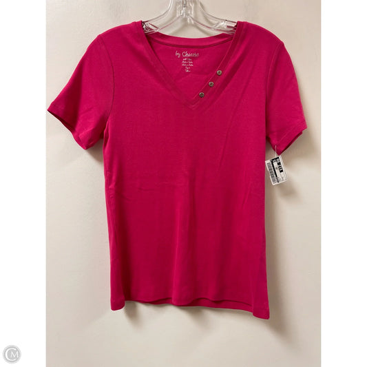 Top Short Sleeve By Chicos In Pink, Size: S