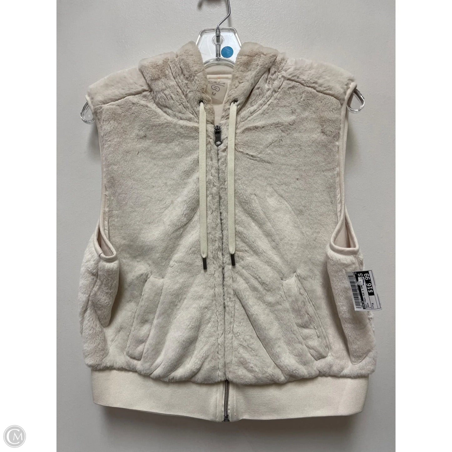 Vest Faux Fur & Sherpa By Calia In Cream, Size: M