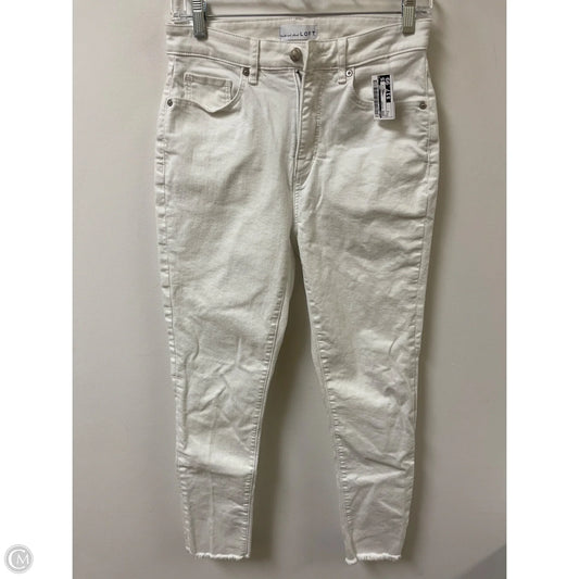 Jeans Skinny By Loft In White, Size: 2