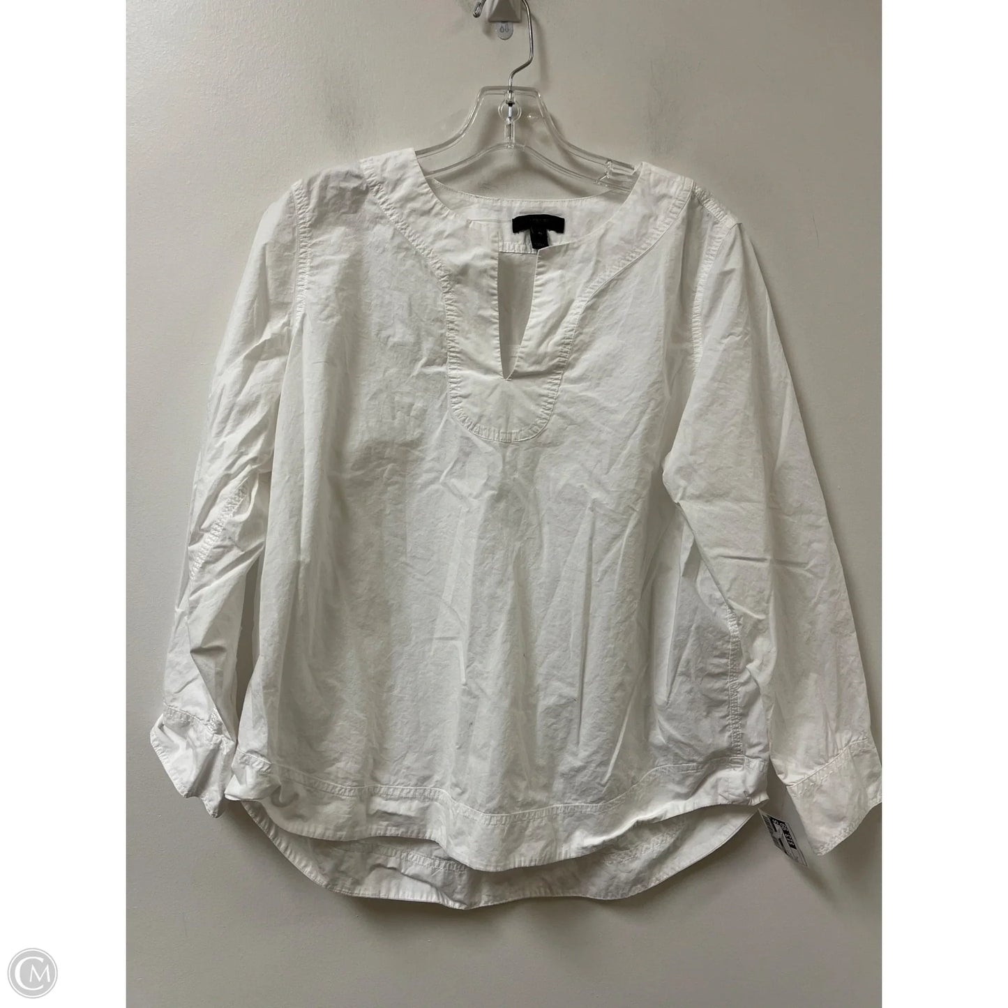 Top Long Sleeve By J. Crew In White, Size: L