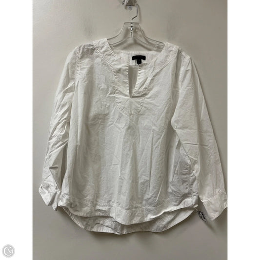 Top Long Sleeve By J. Crew In White, Size: L