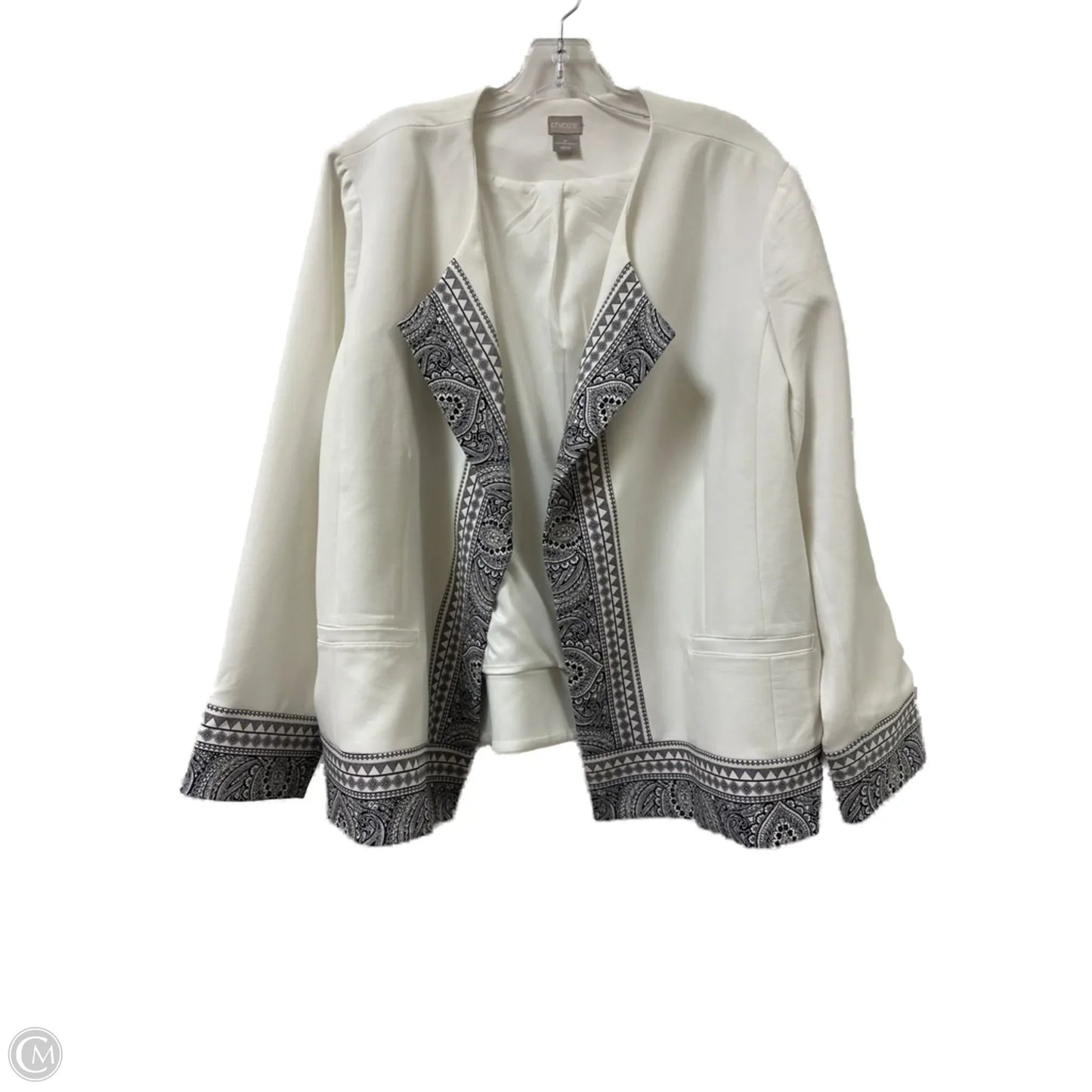 Blazer By Chicos In White, Size: 1x