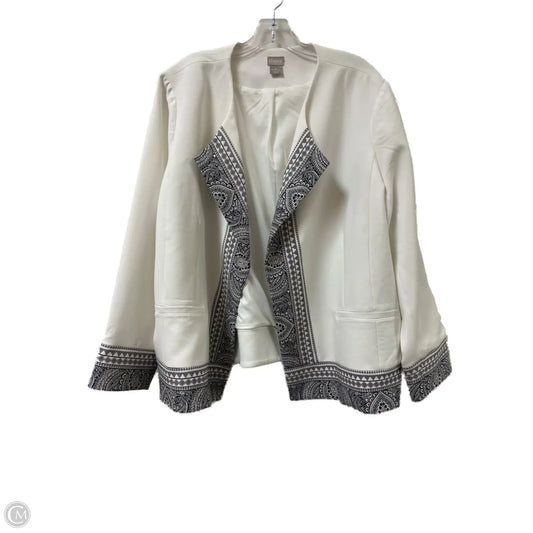 Blazer By Chicos In White, Size: 1x