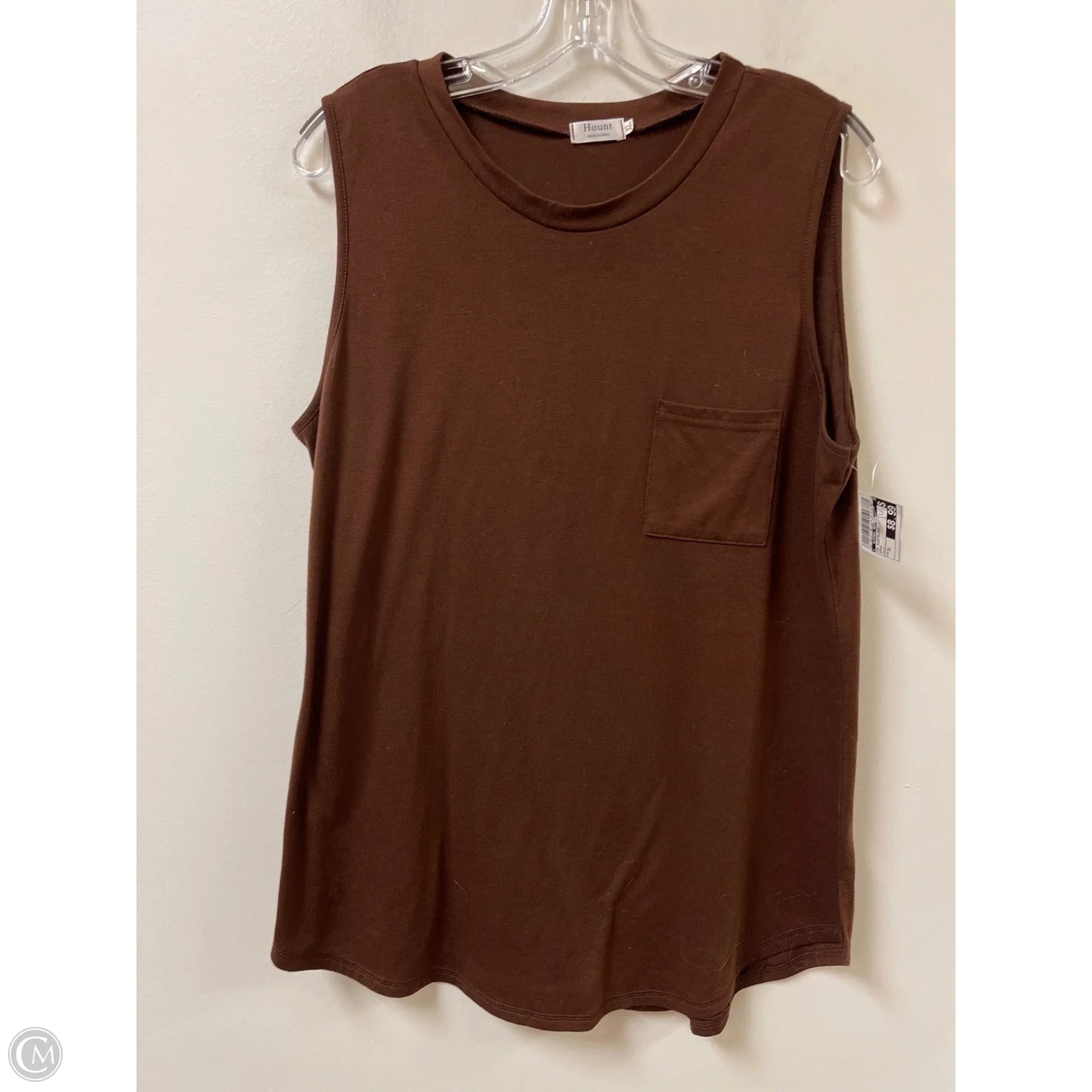 Top Sleeveless By Clothes Mentor In Brown, Size: Xl