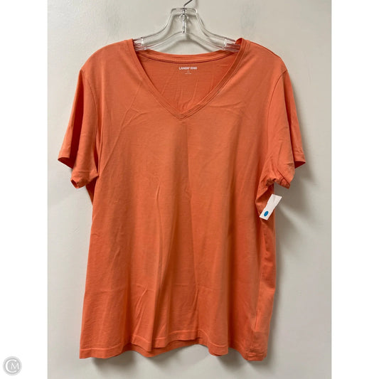Top Short Sleeve By Lands End In Orange, Size: L