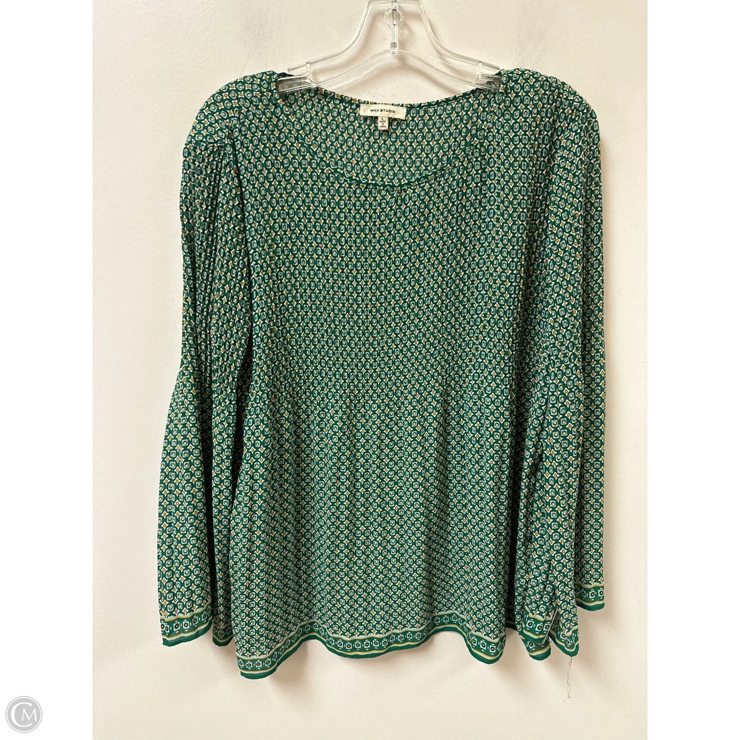 Top Long Sleeve By Max Studio In Green, Size: L
