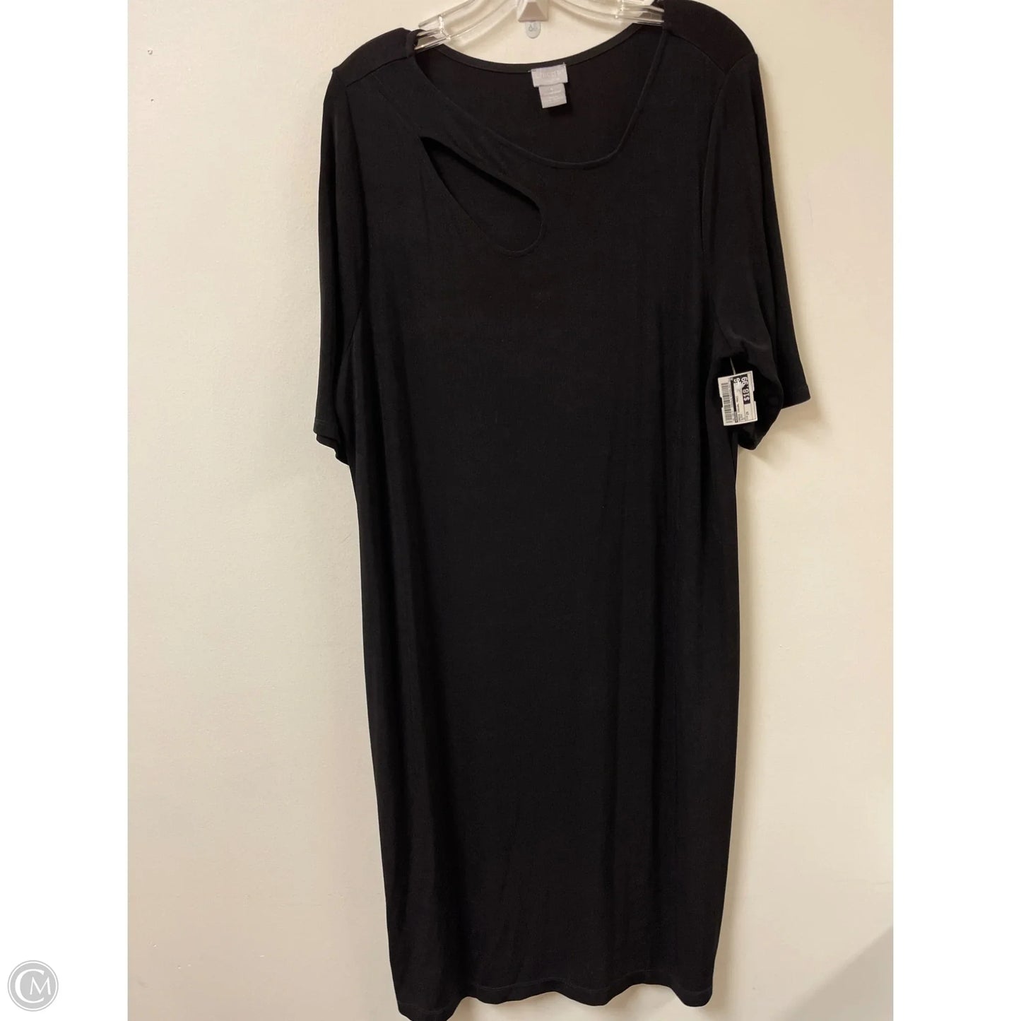 Dress Casual Maxi By Chicos In Black, Size: 2x