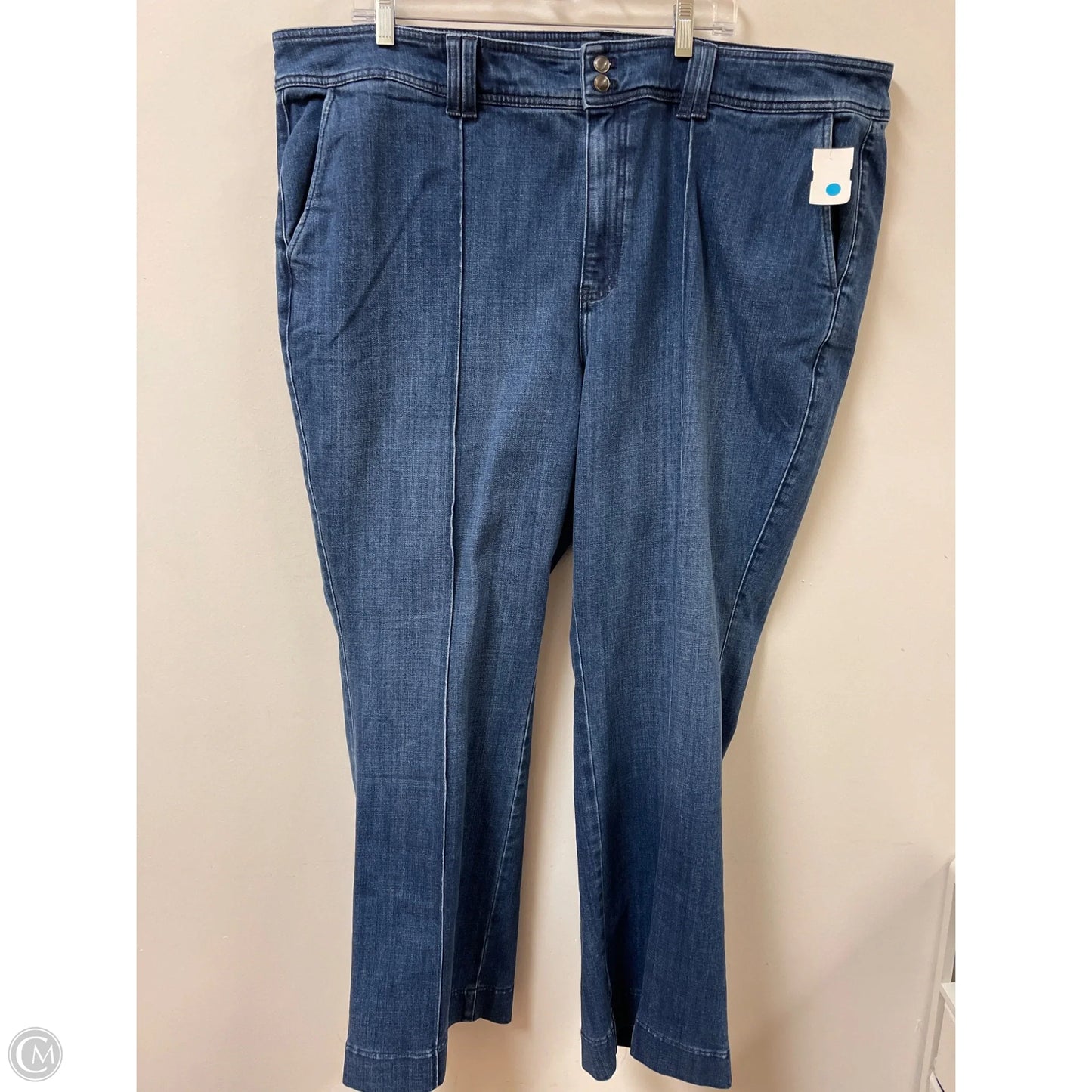 Jeans Wide Leg By Talbots In Blue Denim, Size: 22