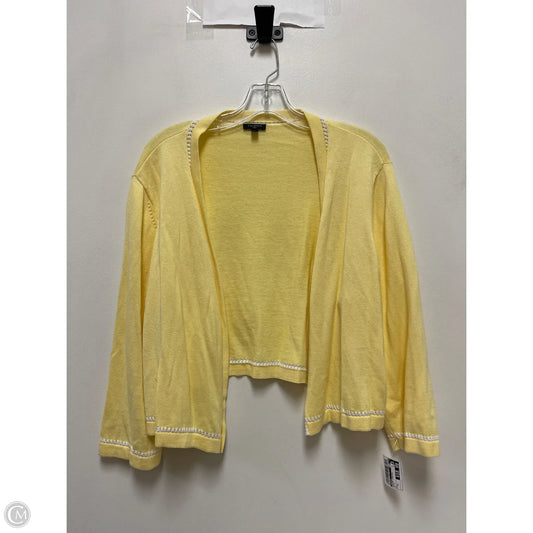 Sweater Cardigan By Talbots In Yellow, Size: 2x