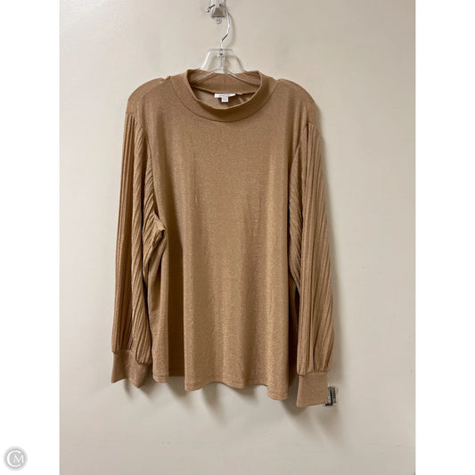 Top Long Sleeve By Chicos In Gold, Size: 2x
