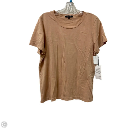 Top Short Sleeve By 7 For All Mankind In Orange, Size: M