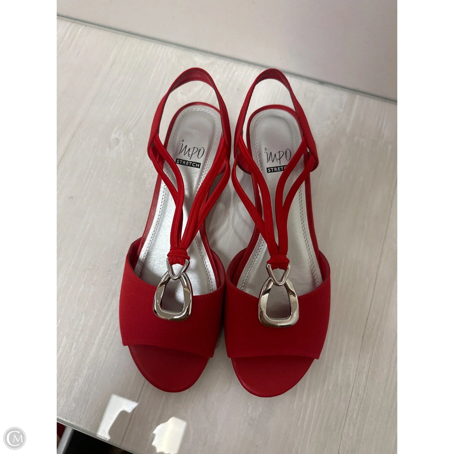 Sandals Heels Wedge By Impo In Red, Size: 9