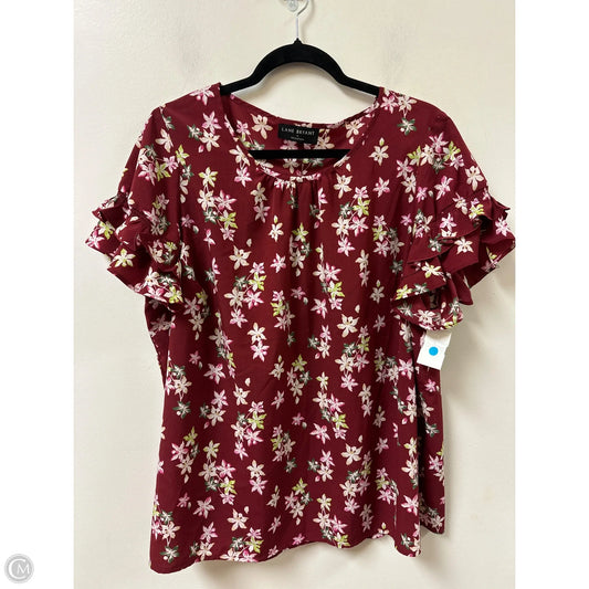 Top Short Sleeve By Lane Bryant In Red, Size: 1x