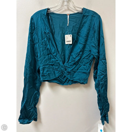 Top Long Sleeve By Free People In Teal, Size: S