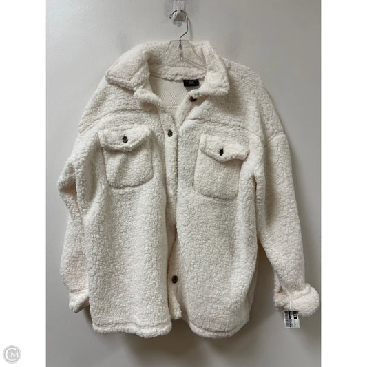 Jacket Faux Fur & Sherpa By 32 Degrees In Cream, Size: L
