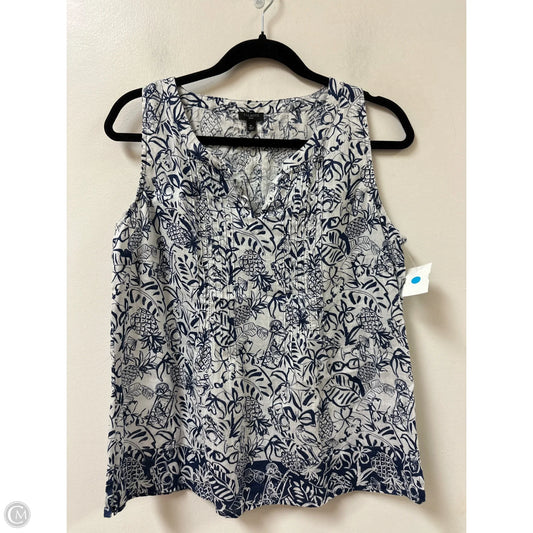 Top Sleeveless By Talbots In Navy, Size: M
