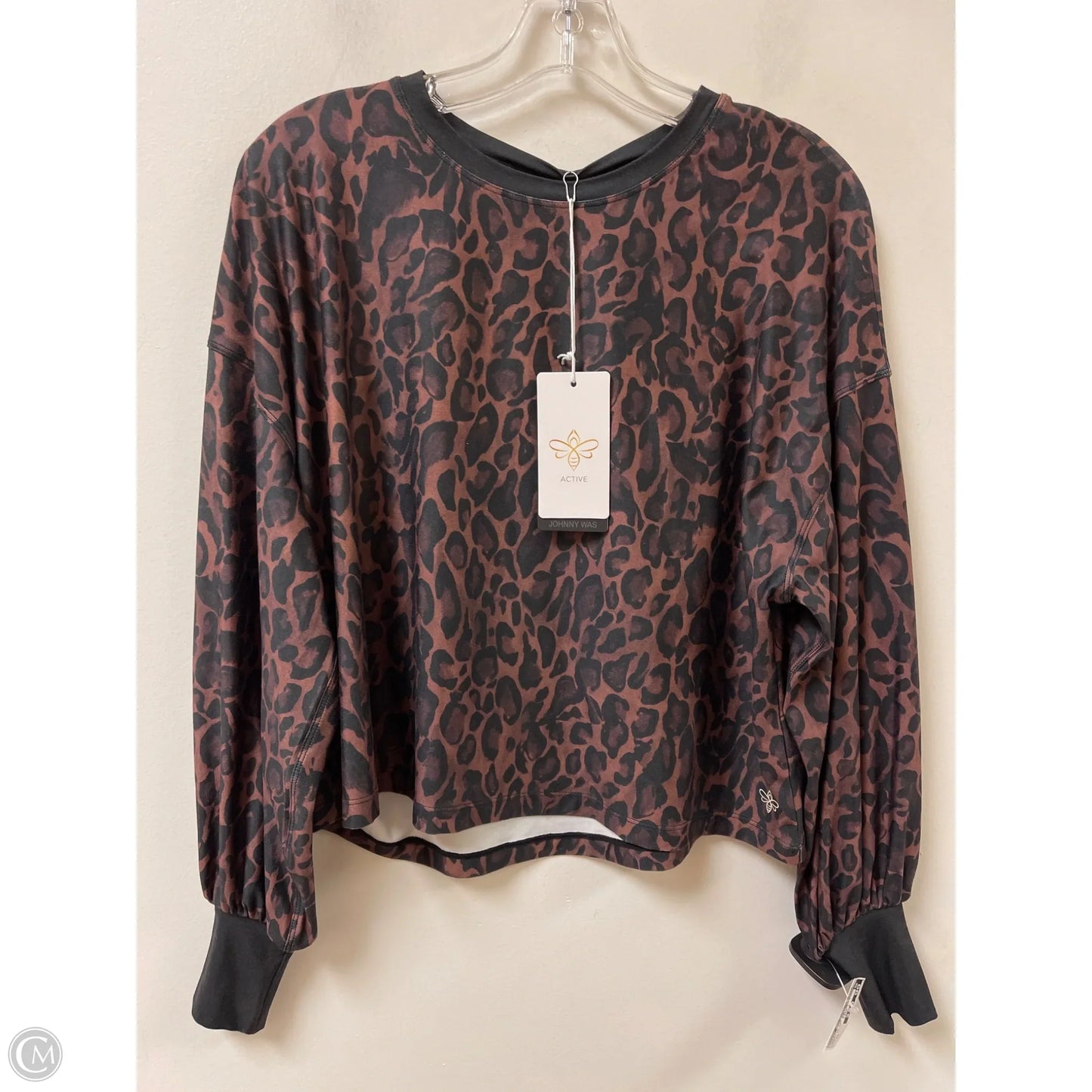 Athletic Top Long Sleeve Crewneck By Johnny Was In Animal Print, Size: Xs