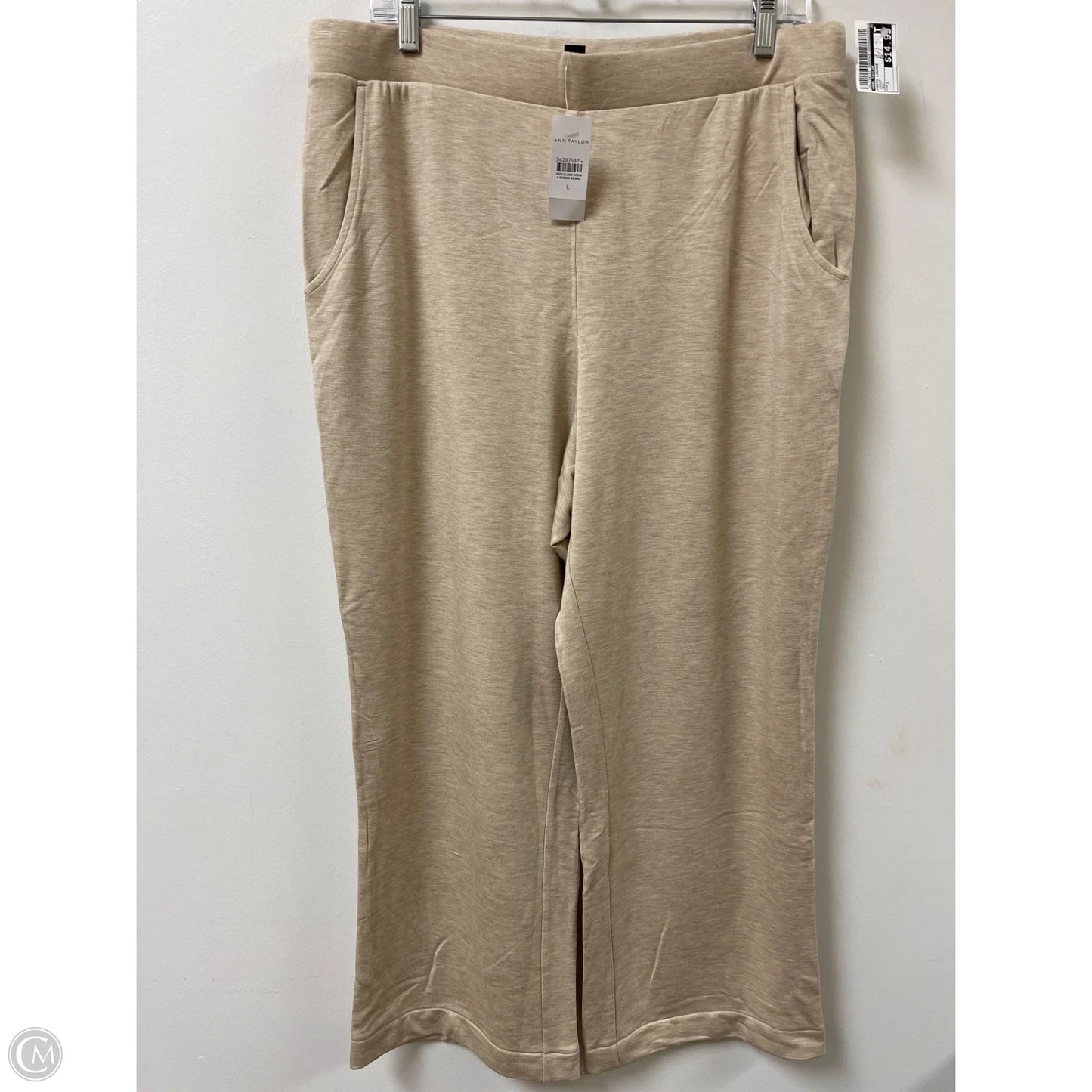 Pants Lounge By Ann Taylor In Cream, Size: L