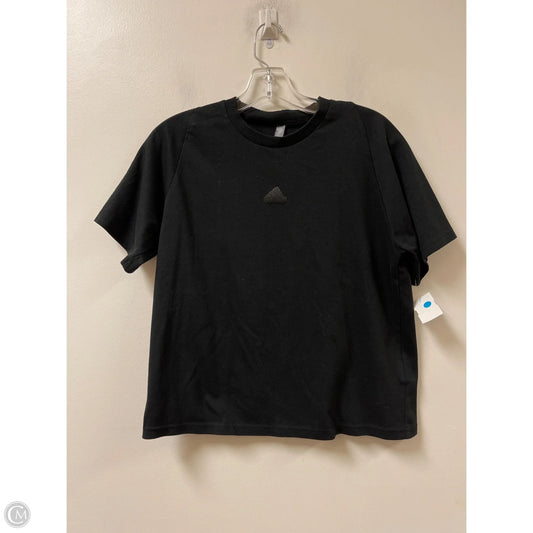 Athletic Top Short Sleeve By Adidas In Black, Size: M