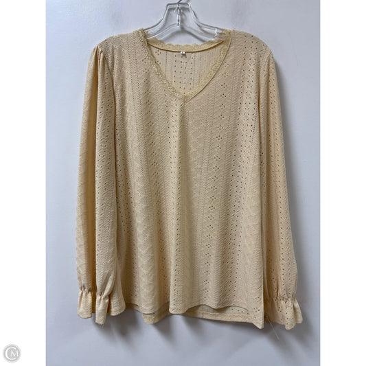 Top Long Sleeve By Clothes Mentor In Yellow, Size: L