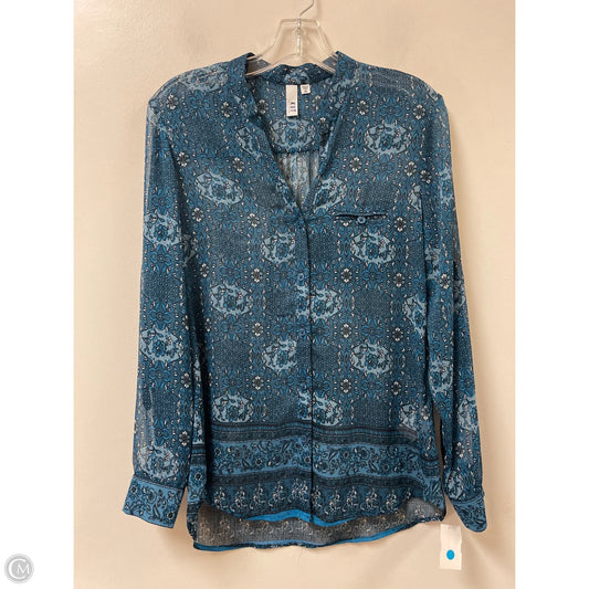 Blouse Long Sleeve By Kut In Blue, Size: Xs