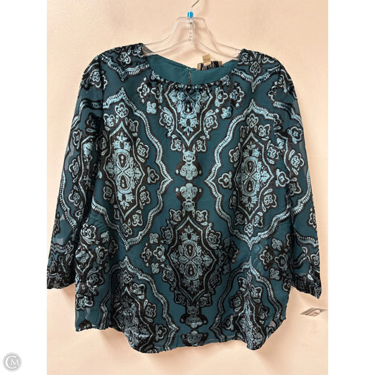 Top Long Sleeve By Clothes Mentor In Teal, Size: Xs