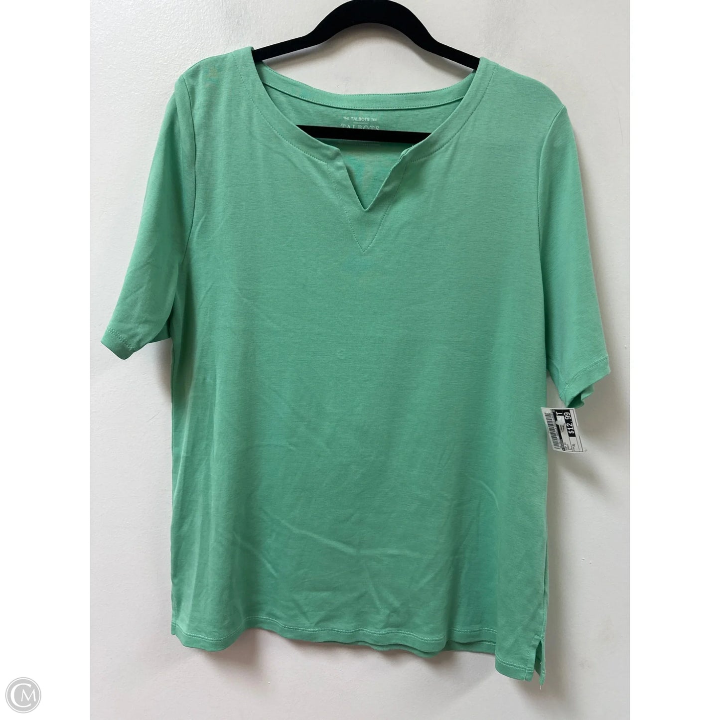 Top Short Sleeve By Talbots In Green, Size: Xl
