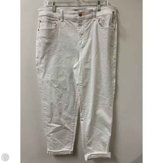 Jeans Skinny By Talbots In White, Size: 12
