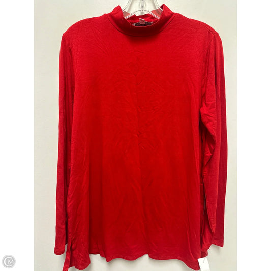 Top Long Sleeve By New Directions In Red, Size: L