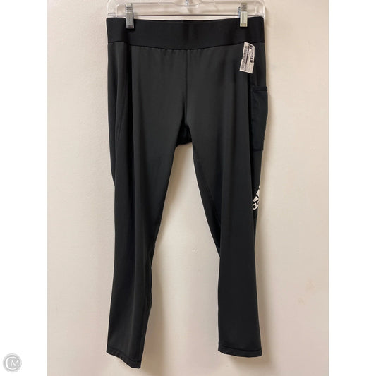 Athletic Leggings By Adidas In Black, Size: L