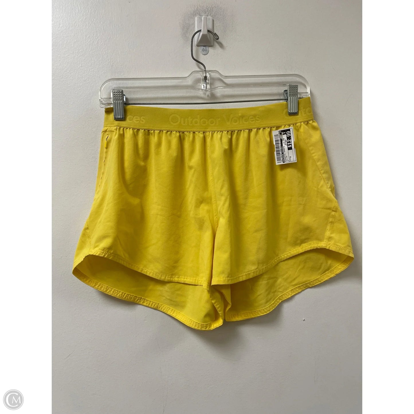 Athletic Shorts By Outdoor Voices In Yellow, Size: M