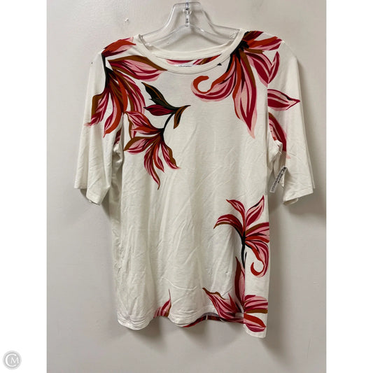 Top Short Sleeve By Chicos In Floral Print, Size: M