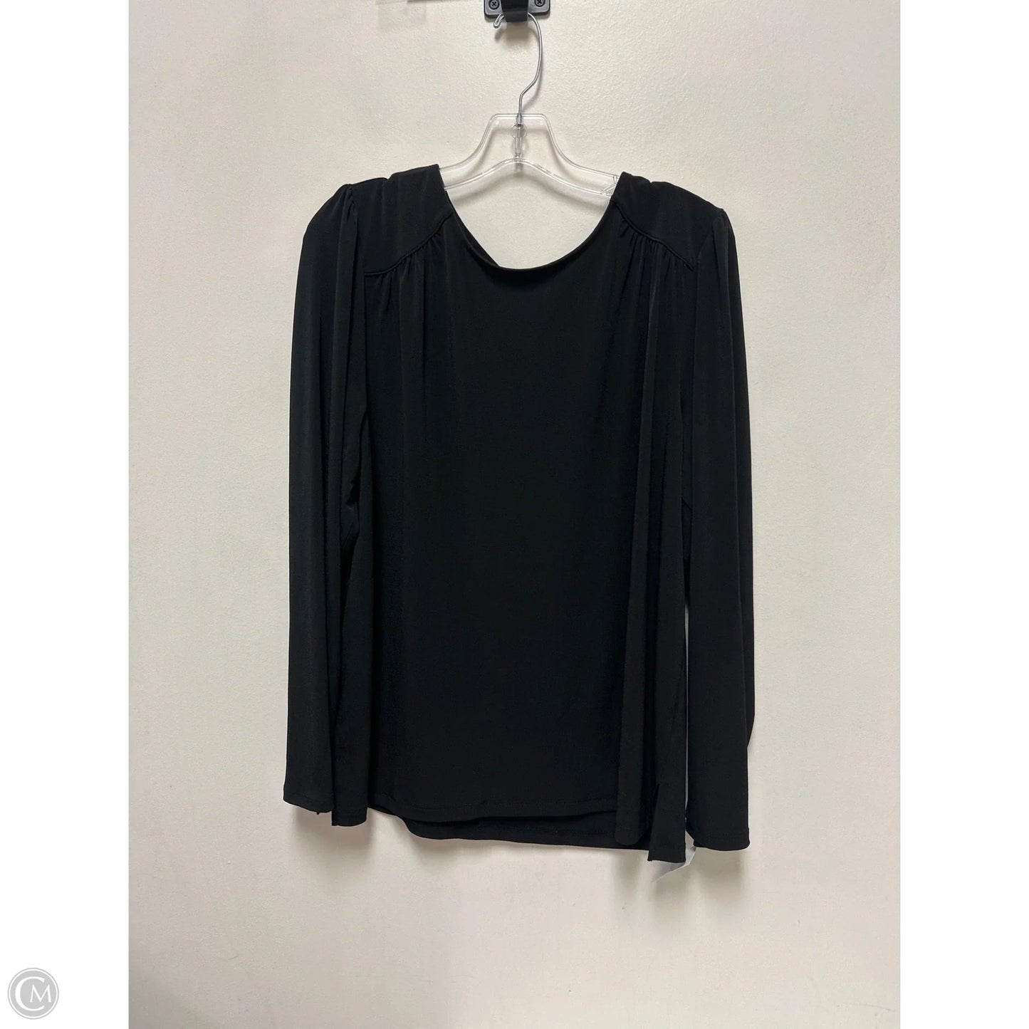 Top Long Sleeve By Liz Claiborne In Black, Size: Xl
