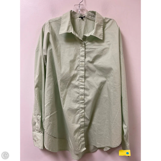 Blouse Long Sleeve By Express In Green, Size: Xl